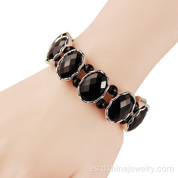 Piedra de acrílico diamante Stretch Bangle pulseras de cristal de diseño